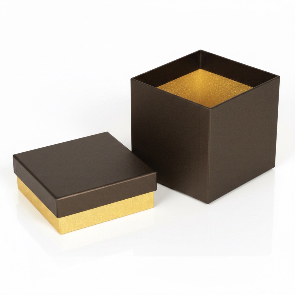 Square Box with Gold Trim